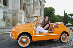 デラックスヴィンテージカブリオレフィアット500シティツアーとフォトシューティング