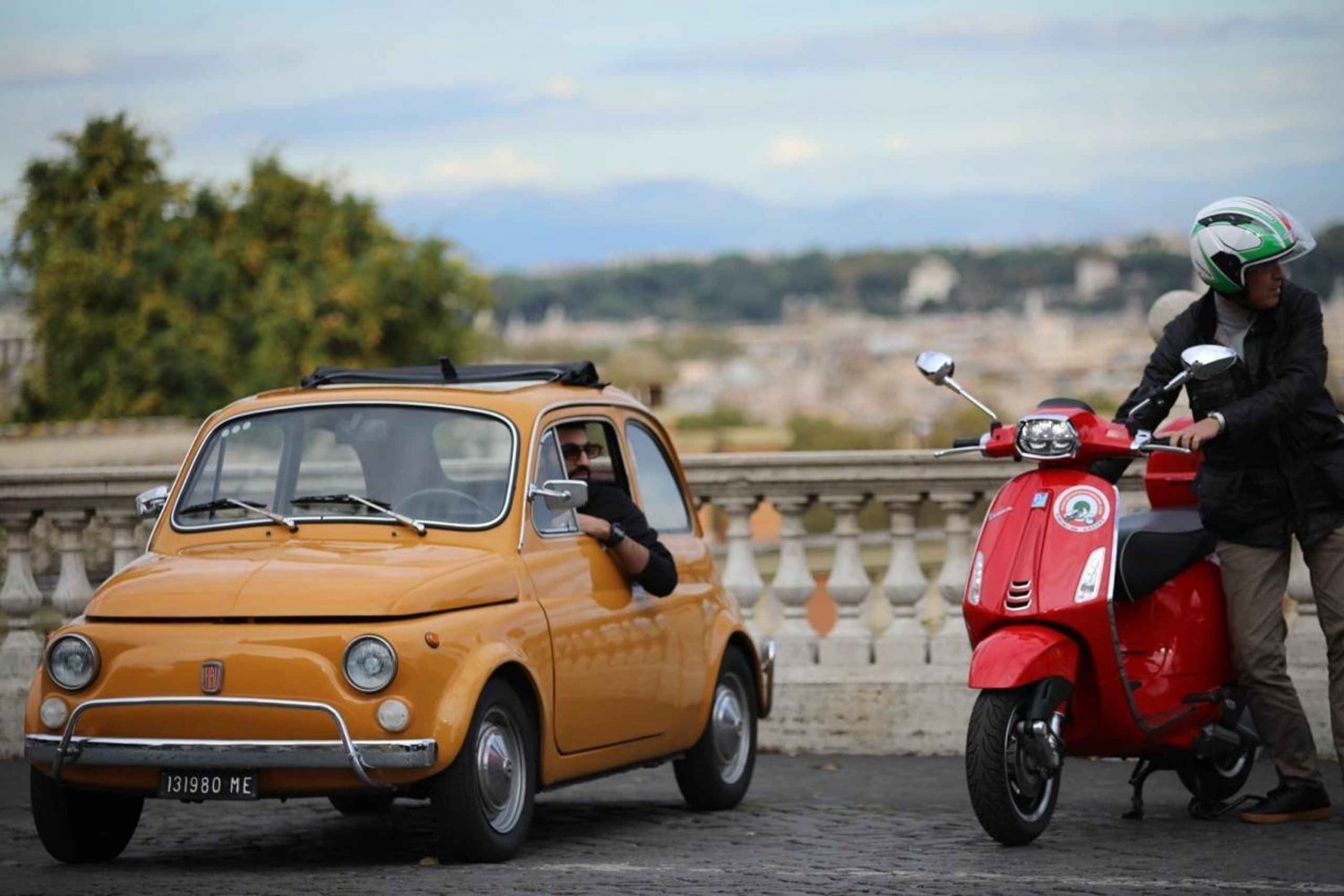 Rom: Stadsvandring i klassisk Fiat 500 med foton