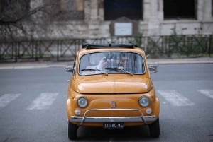 Rom: Stadsvandring i klassisk Fiat 500 med foton