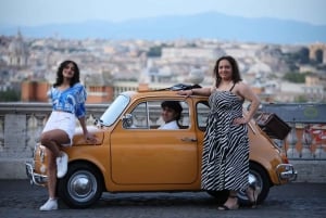 Rom: Stadsvandring i klassisk Fiat 500 med foton