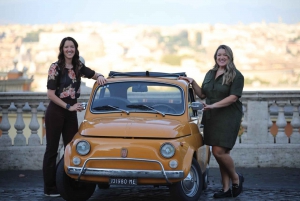 Rom: Stadsvandring i klassisk Fiat 500 med foton