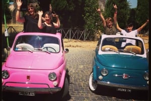 EXPローマ：ヴィンテージのフィアット500クラシックカーで行く3時間のドライブツアー