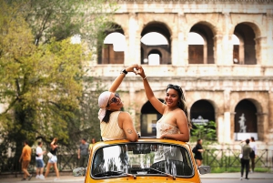 Servizio fotografico professionale con Fiat Cinquecento retrò