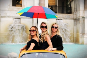 Servizio fotografico professionale con Fiat Cinquecento retrò