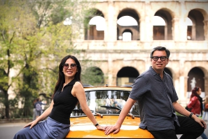 Servizio fotografico professionale con Fiat Cinquecento retrò