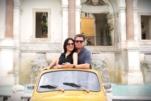 Servizio fotografico professionale con Fiat Cinquecento retrò