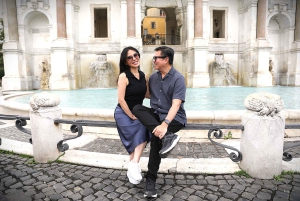 Servizio fotografico professionale con Fiat Cinquecento retrò