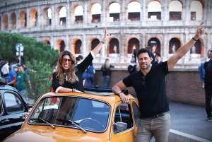 Servizio fotografico professionale con Fiat Cinquecento retrò