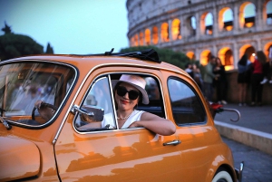 Servizio fotografico professionale con Fiat Cinquecento retrò