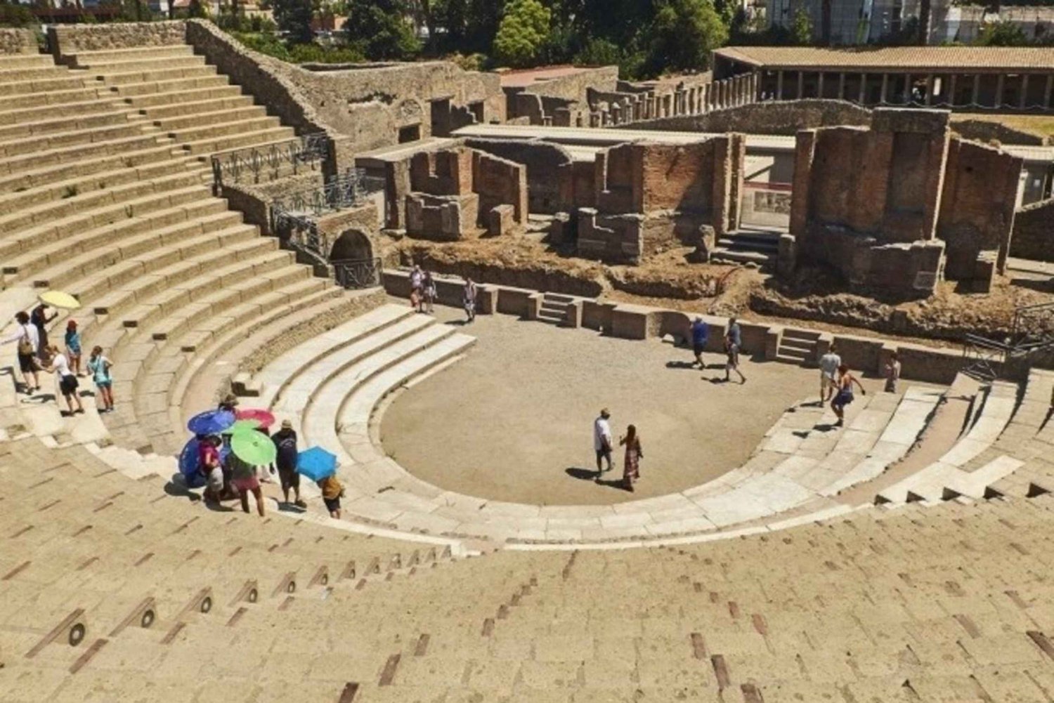 Da Roma: Escursione guidata di un giorno a Pompei e al Vesuvio con pranzo
