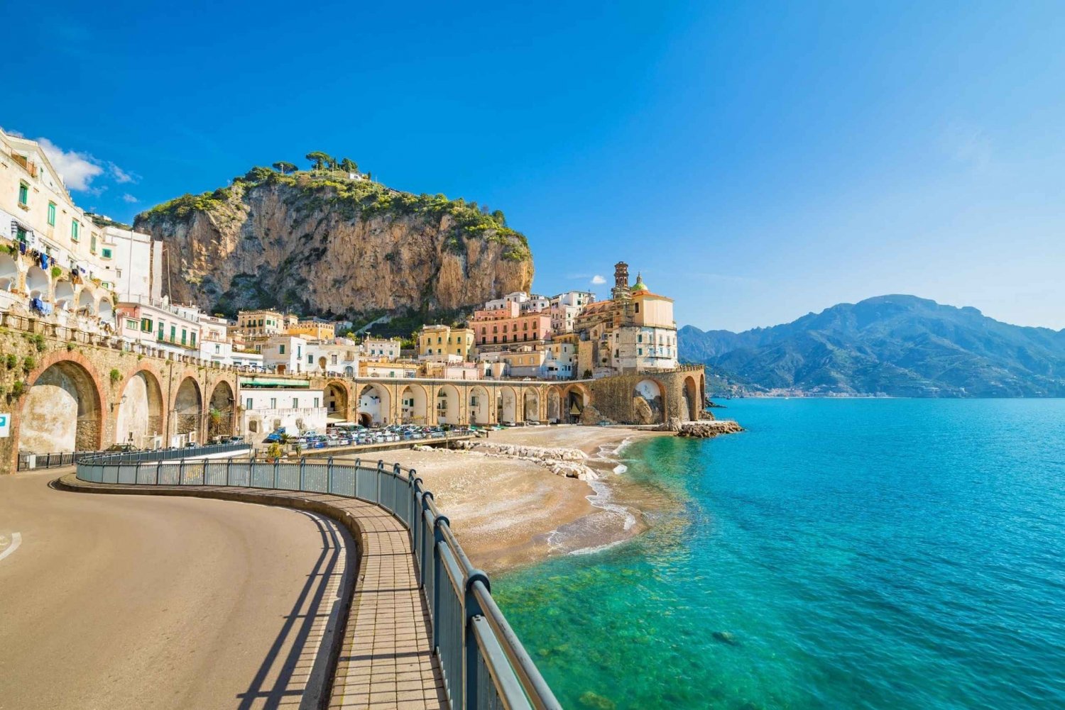From Rome: Transfer to Amalfi Coast Cities with Pompeii Stop