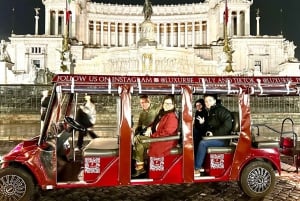 ゴルフカートツアー：夜のローマのハイライトを効率的に巡る