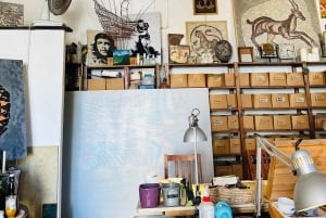 ローマのトラステヴェレ地区でのモザイク制作ワークショップ