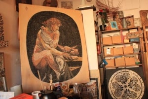 ローマのトラステヴェレ地区でのモザイク制作ワークショップ