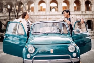 Photo Shoot in Rome with Vespa And Vintage Fiat 500 Options