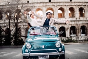 Photo Shoot in Rome with Vespa And Vintage Fiat 500 Options
