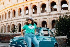 Photo Shoot in Rome with Vespa And Vintage Fiat 500 Options
