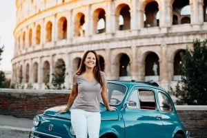 Photo Shoot in Rome with Vespa And Vintage Fiat 500 Options