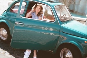 Photo Shoot in Rome with Vespa And Vintage Fiat 500 Options