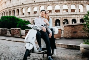 Photo Shoot in Rome with Vespa And Vintage Fiat 500 Options