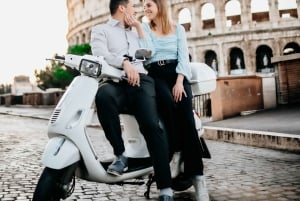Photo Shoot in Rome with Vespa And Vintage Fiat 500 Options