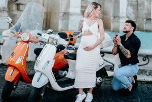Photo Shoot in Rome with Vespa And Vintage Fiat 500 Options