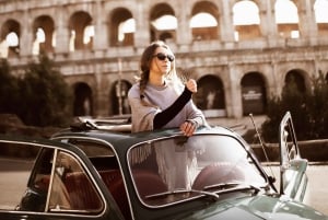 Photo Shoot in Rome with Vespa And Vintage Fiat 500 Options