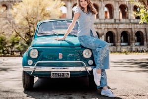 Photo Shoot in Rome with Vespa And Vintage Fiat 500 Options