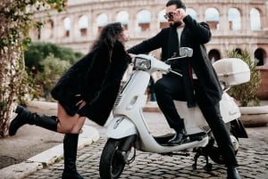 Photo Shoot in Rome with Vespa And Vintage Fiat 500 Options