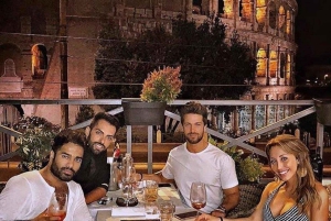 Private Rome Squares Walk & Colosseum View Dinner