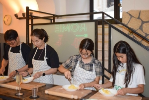 ローマ：ファミリー向けパスタ＆ティラミス料理教室（2-in-1）