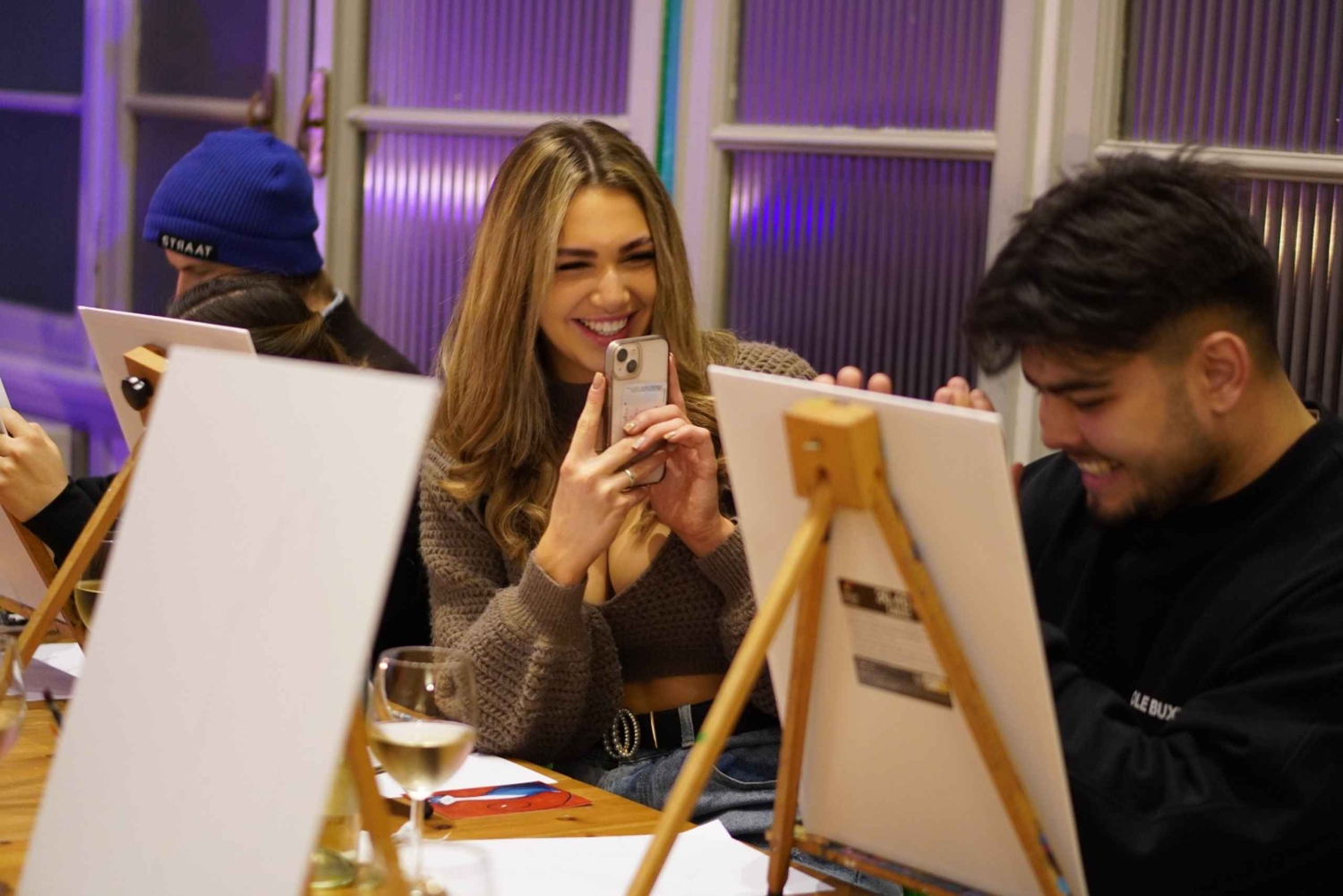 Roma: Esperienza pomeridiana di pittura e sorseggio a Piazza Navona