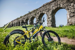 Rome : Excursion en E-Bike sur la Voie Appienne et les Aqueducs et, en option, les Catacombes