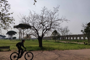 Rome : Excursion en E-Bike sur la Voie Appienne et les Aqueducs et, en option, les Catacombes