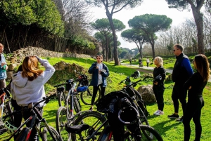 Rome : Excursion en E-Bike sur la Voie Appienne et les Aqueducs et, en option, les Catacombes