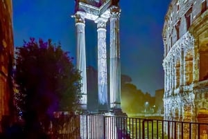 Rome: Chauffeured Tour by Night with Food Tasting and Wine