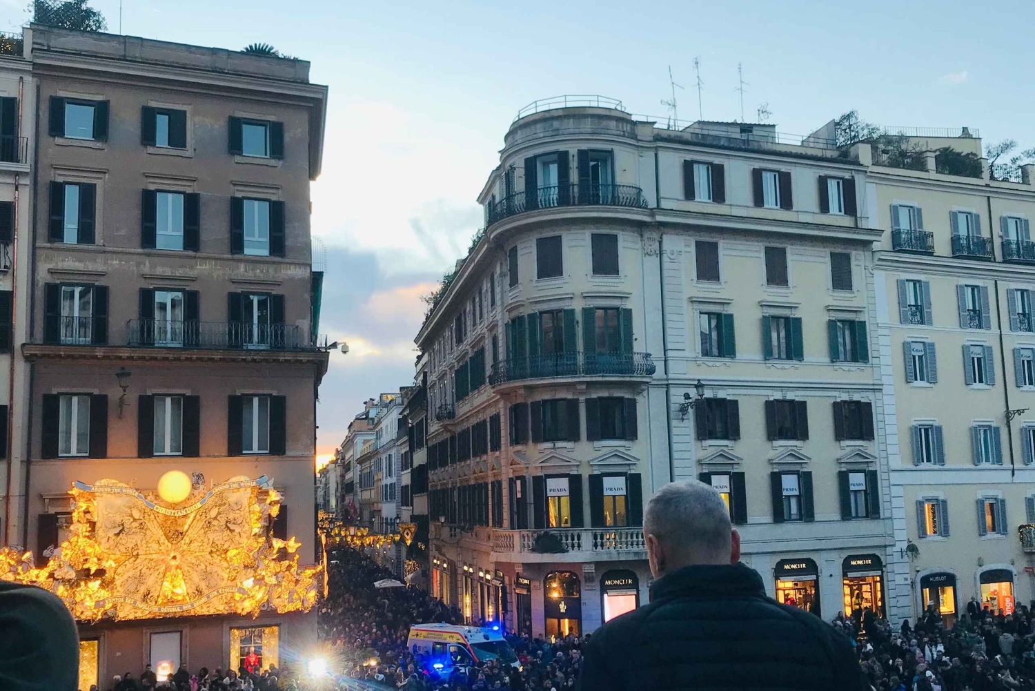 Roma: tour notturno in golf cart tra le luci di Natale