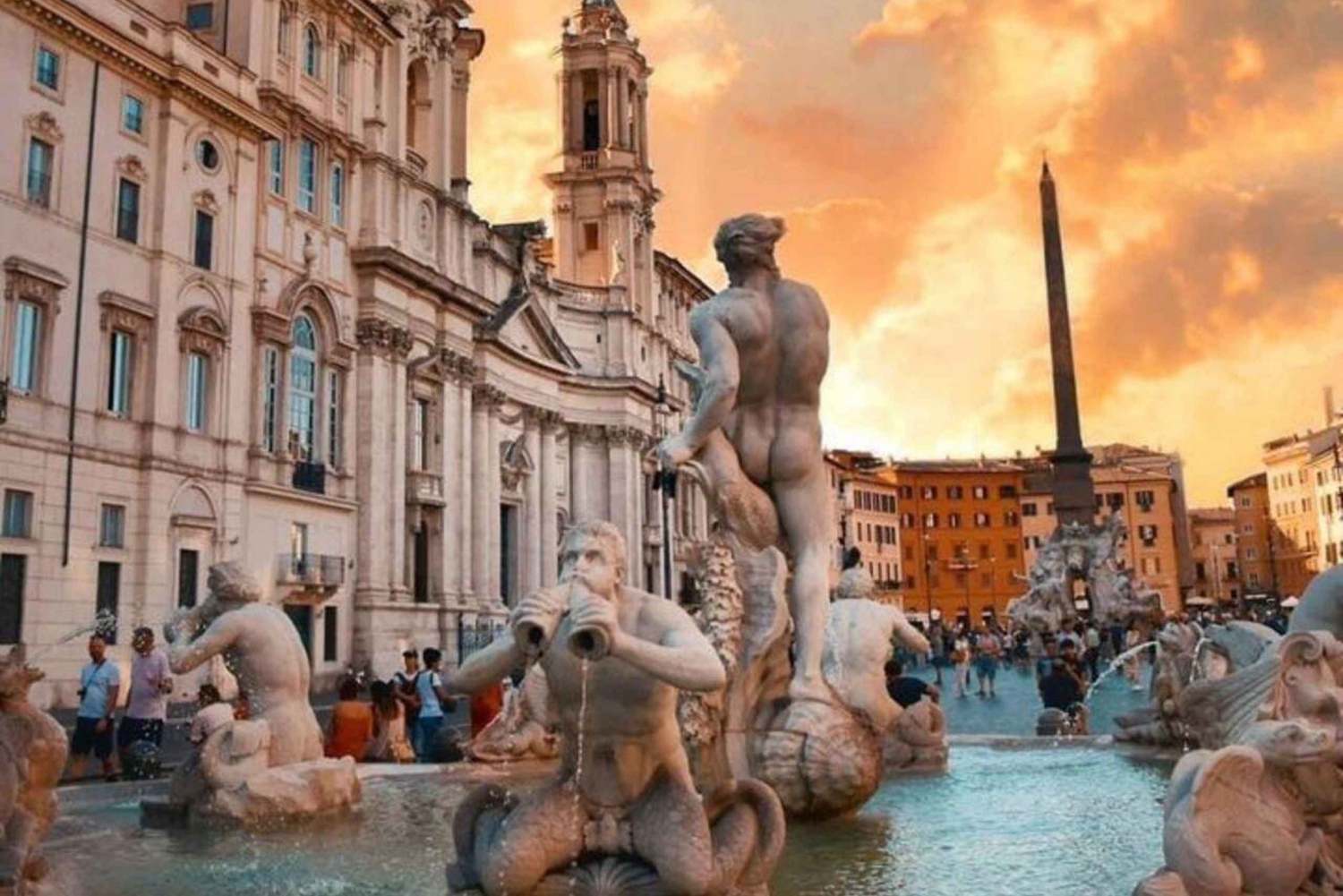 Roma: tour nocturno en carrito de golf con recogida gratis