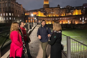 Rom: Byens højdepunkter tur med en lille gruppe om aftenen