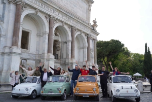 Rome : visite de la ville dans une Fiat 500 rétro avec arrêts photo