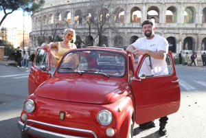 Rome : visite de la ville dans une Fiat 500 rétro avec arrêts photo