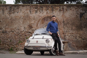 Rome : visite de la ville dans une Fiat 500 rétro avec arrêts photo