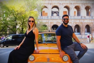Rom: Stadsvandring i klassisk Fiat 500 med foton