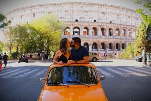 Rom: Stadsvandring i klassisk Fiat 500 med foton