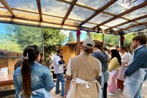 Rooma: Pizzan ja pastan kokkauskurssi viinin kera.