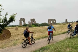 Rome : Circuit de la Voie Appienne en E-bike avec Catacombes, Aqueducs et Nourriture