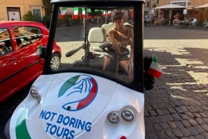 Rome: Fun Golf Cart Tour with Music and Gelato