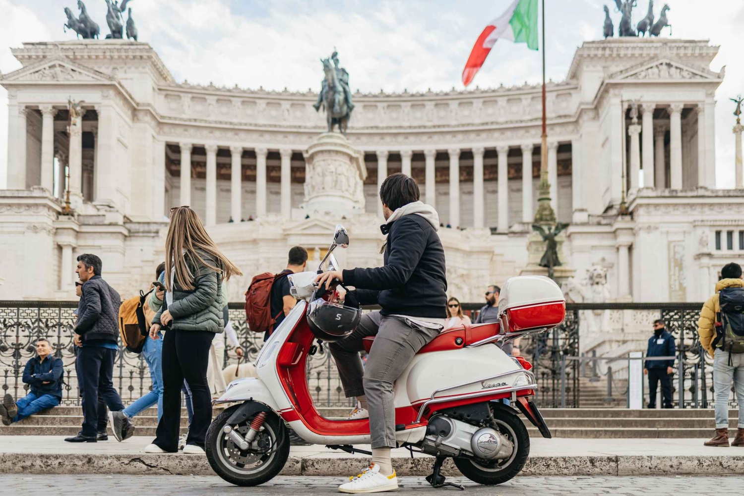 Rom: Højdepunkter Vespa Sidecar Tour med kaffe og gelato