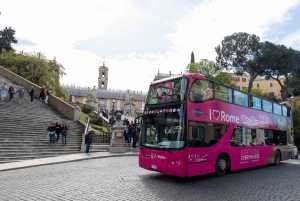 Rome: Hop-on-hop-off-bustour met een sightseeingbus