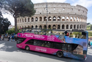 Rome: Hop-on-hop-off-bustour met een sightseeingbus